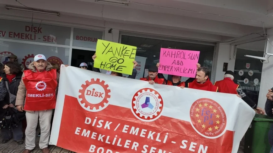 DİSK Devrimci Emekli Sen Bodrum Şubesi’nden Venezuela İle Dayanışma Ve ABD Emperyalizmine Protesto
