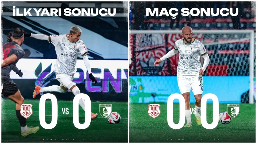 Bodrum FK Pendikspor Deplasmanından 1 Puanla Döndü