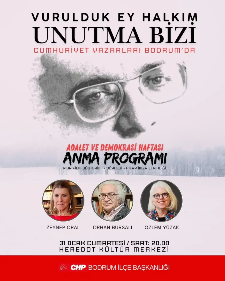 Bodrum'da Uğur Mumcu Ve Demokrasi Şehitleri Anılıyor: Cumhuriyet Yazarları Bir Araya Geliyor