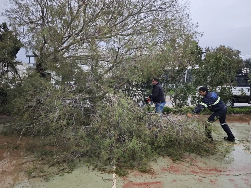 Bodrum’da Fırtına Ve Sağanak Alarmı: Belediye Ekipleri Teyakkuzda