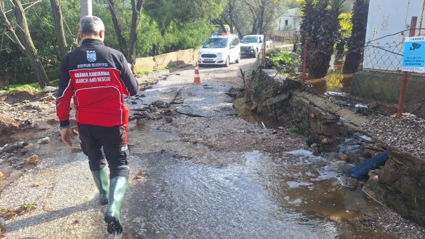 Bodrum’da Şiddetli Yağışlarla Mücadele: Belediye Ekipleri Afet Durumuna Karşı Teyakkuzda!