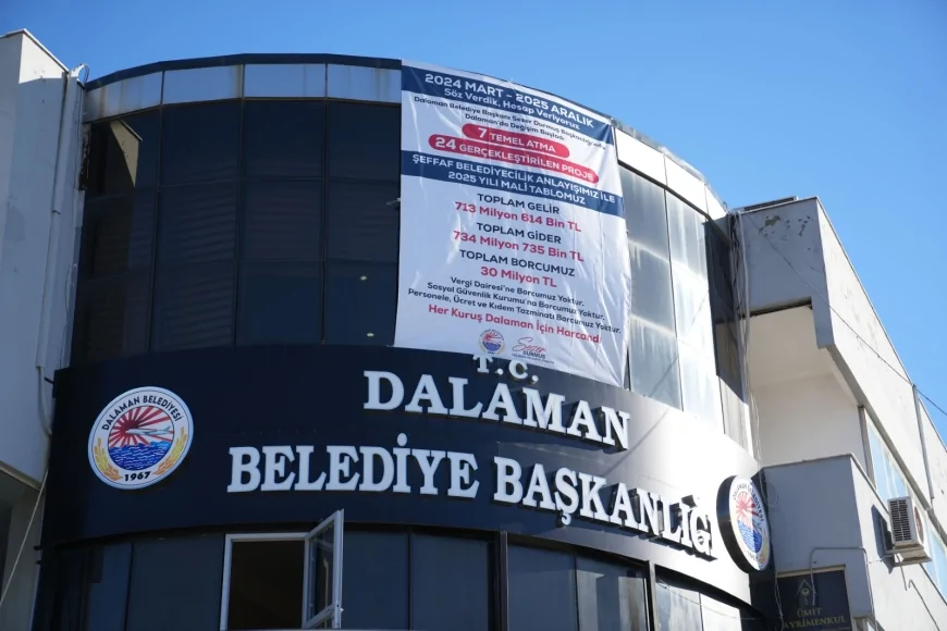 Dalaman Belediyesi’nde Şeffaf Dönem: Başkan Sezer Durmuş Mali Tabloyu Binaya Astı