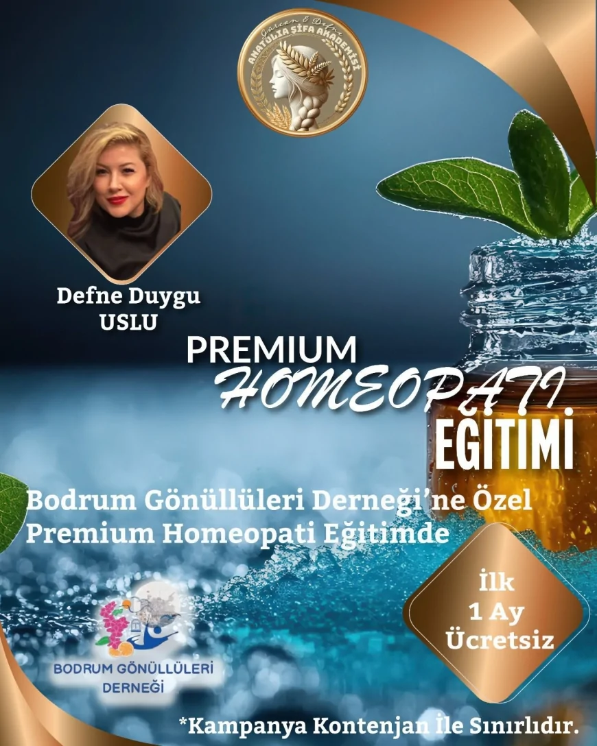 Bodrum Gönüllüleri Derneği’ne Özel Premium Homeopati Eğitimi Başlıyor