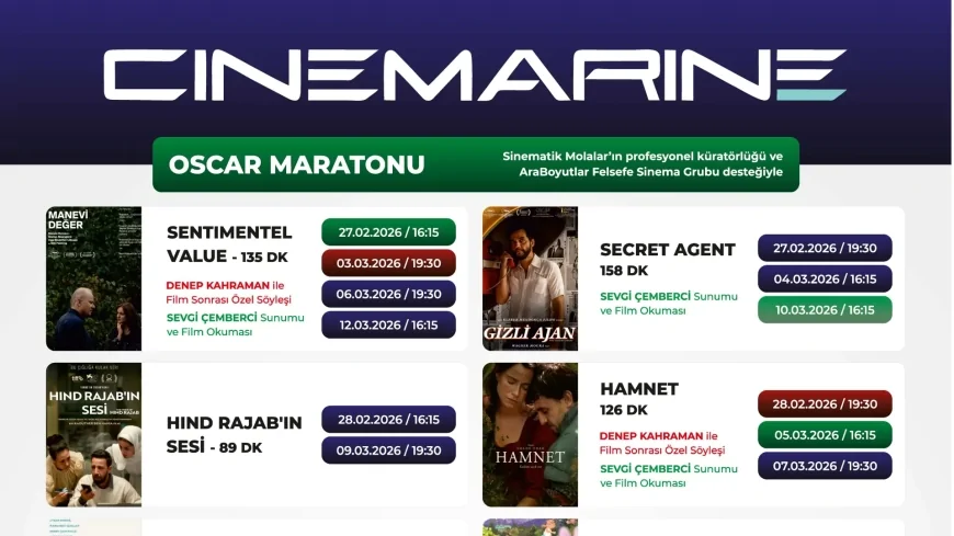 Cinemarine Sinemaları Oscar Maratonu Bodrum'da Başlıyor: 10 Dev Film Ve Görkemli Final