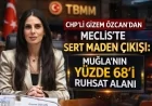 CHP’li Gizem Özcan’dan Meclis’te Sert Maden Çıkışı: Muğla’nın Yüzde 68’i Ruhsat Alanı
