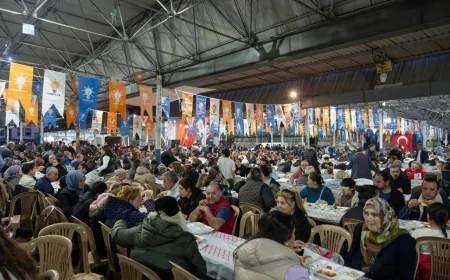 Bodrum Pazar Yeri'nde Dev İftar: AK Parti'den 1600 Kişilik Gönül Sofrası