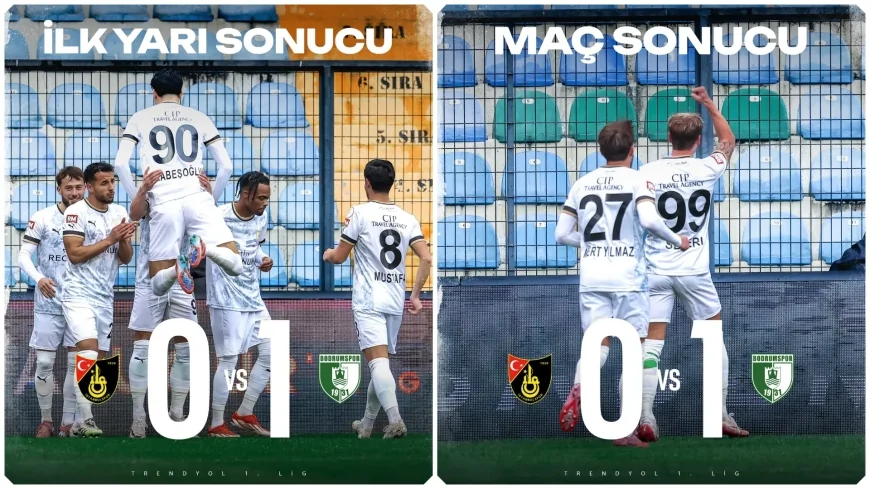 Sipay Bodrum FK İstanbulspor Deplasmanından Üç Puanla Dönüyor: Taulant Seferi Galibiyeti Getirdi