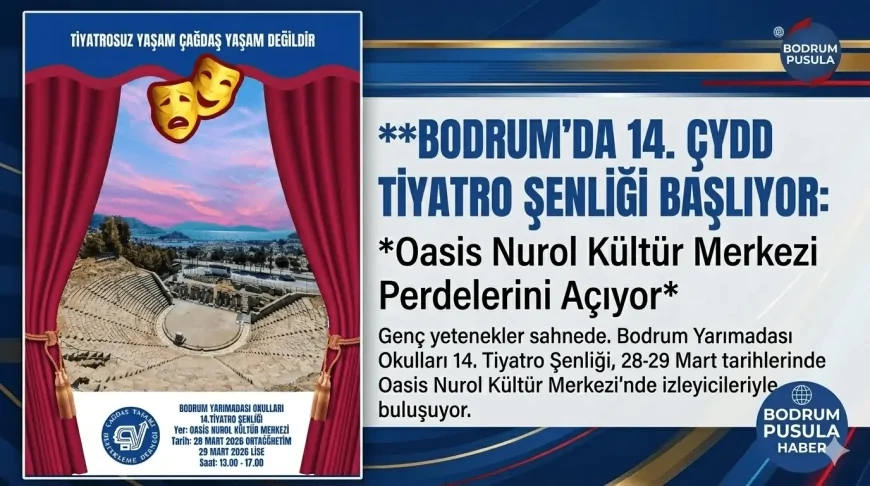 Bodrum’da 14. ÇYDD Tiyatro Şenliği Başlıyor: Oasis Nurol Kültür Merkezi Perdelerini Açıyor