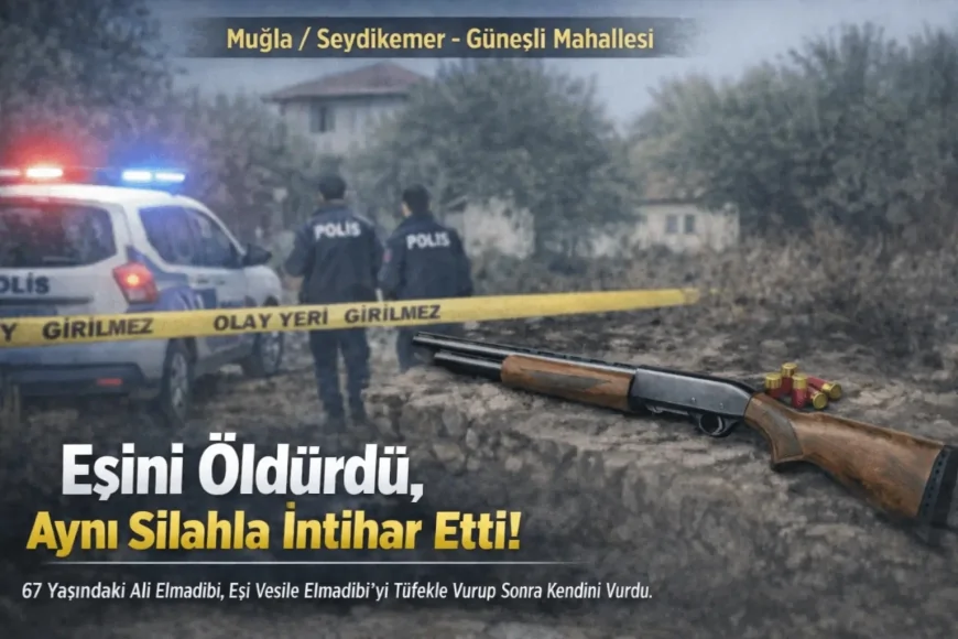 Seydikemer’de Kan Donduran Aile Faciası: Eşini Öldürüp İntihar Etti