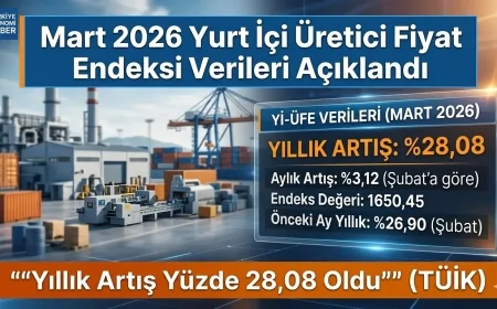 Mart 2026 Yurt İçi Üretici Fiyat Endeksi Verileri Açıklandı: Yıllık Artış Yüzde 28,08 Oldu