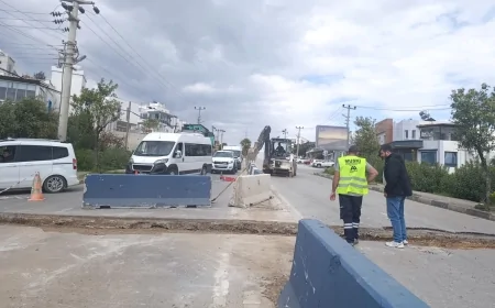 Turgutreis Mehmet Hilmi Caddesi’nde Korkutan Çökme: Muski Ekipleri Çalışmaları Tamamladı