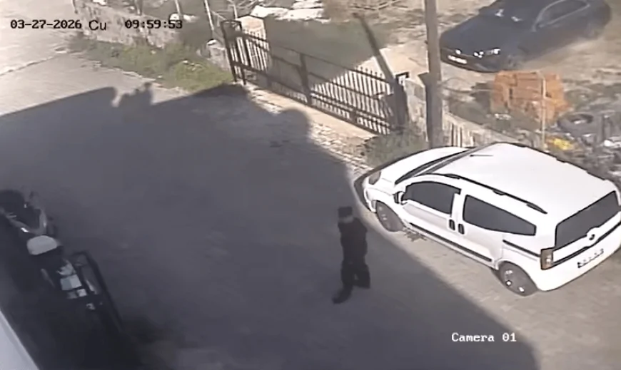 Bodrum Bahçelievler’de Motosiklet Aküsü Hırsızlığı: Hırsızın Keşif Anları Güvenlik Kamerasında