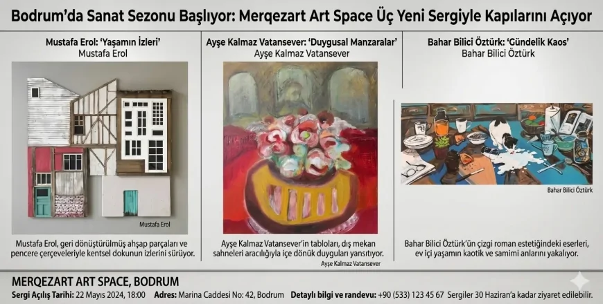 Bodrum’da Sanat Sezonu Başlıyor: Merqezart Art Space Üç Yeni Sergiyle Kapılarını Açıyor