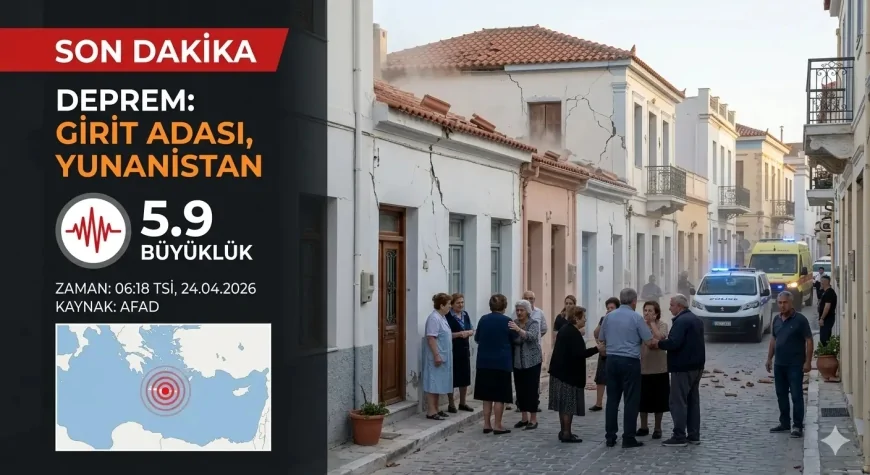 Girit Adası’nda 5.9 Büyüklüğünde Şiddetli Deprem! AFAD Verileri Açıkladı