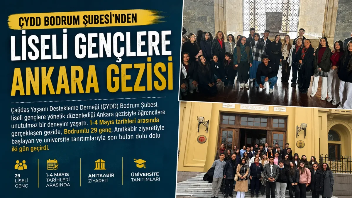 ÇYDD Bodrumlu Gençlerden Ankara’ya Anlamlı Çıkarma: Tarih Ve Gelecek Bir Arada
