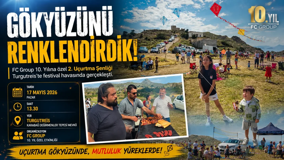 Bodrum Turgutreis’te Gökyüzü Renklendi: FC Group 2. Uçurtma Şenliği Coşkusu