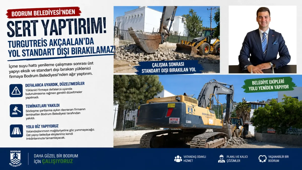 Başkan Tamer Mandalinci’den İhmalkar Firmaya Sert Müdahale: Teminatı Yakıldı Yol Yapımı Başladı