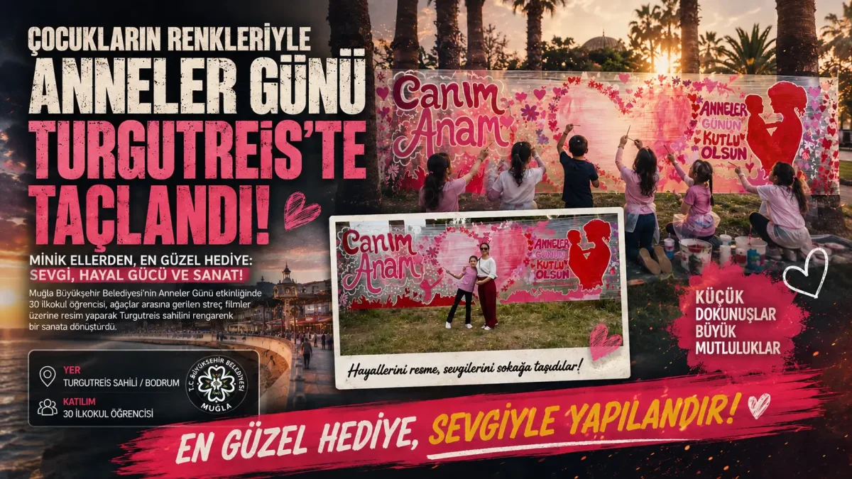 Bodrum’da Anneler Günü’ne Özel Yaratıcı Sergi: Çocuklar Sevgilerini Streç Filmlere Resmetti