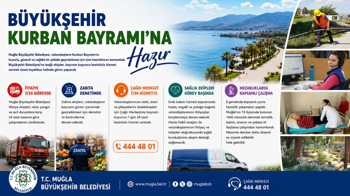 Muğla Büyükşehir Belediyesi Bayram Hazırlıklarını Tamamladı: Ekipler Teyakkuzda