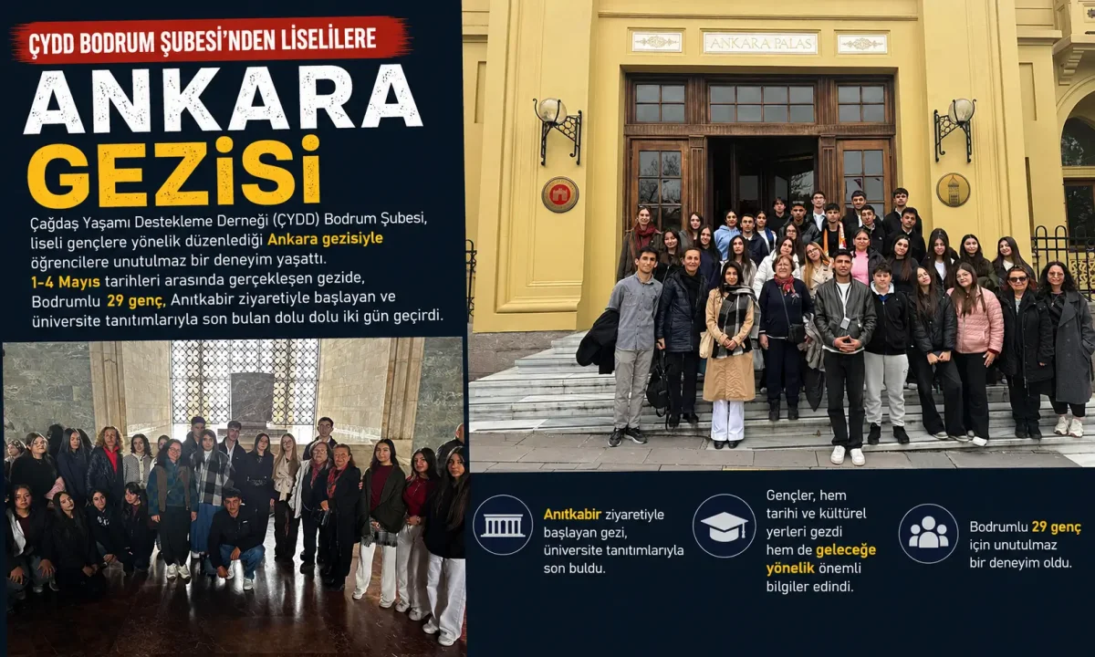 ÇYDD Bodrumlu Gençlerden Ankara’ya Anlamlı Çıkarma: Tarih Ve Gelecek Bir Arada