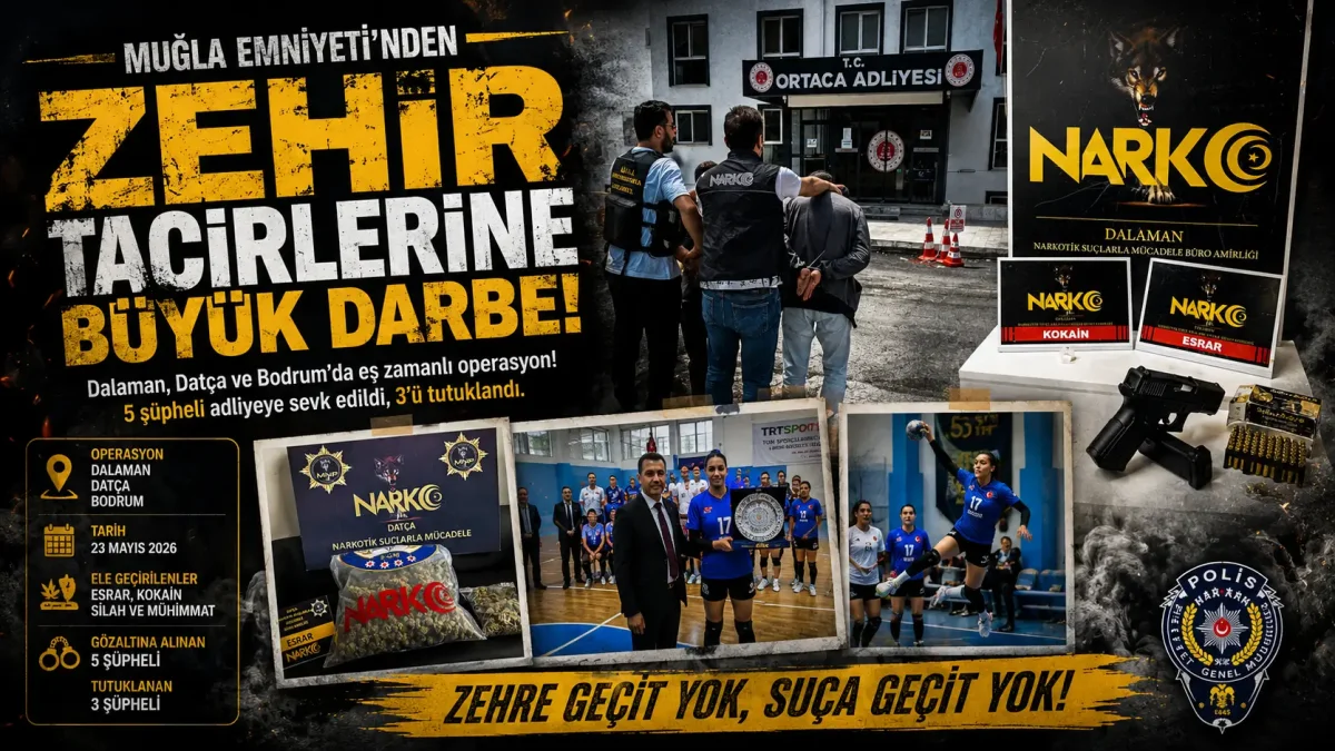 Muğla İl Emniyet Müdürlüğü’nden Bayram Öncesi Büyük Uyuşturucu Operasyonu