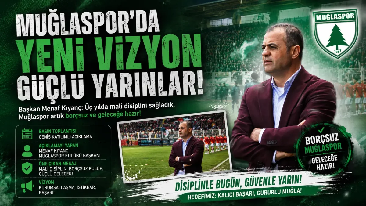 Muğlaspor Başkanı Menaf Kıyanç: Borçsuz Ve Örnek Bir Kulüp Yarattık