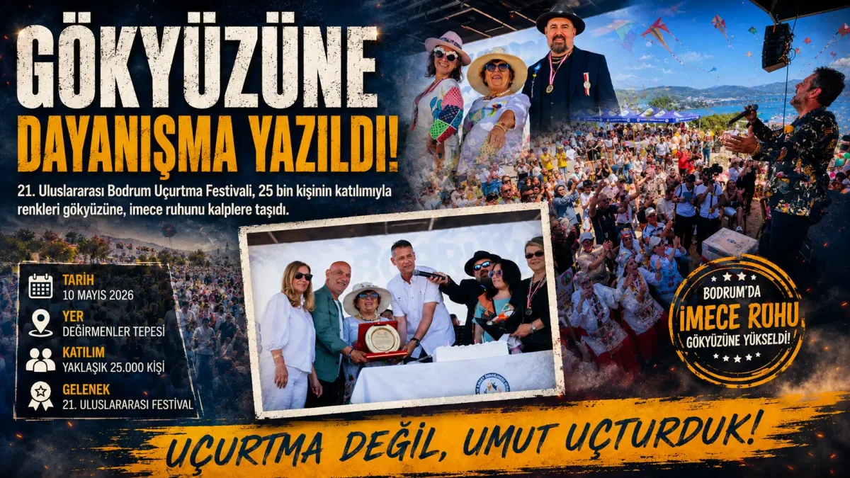 Gökyüzü Renklendi Umutlar Birleşti: 21. Uluslararası Bodrum Uçurtma Festivali’ne Rekor Katılım