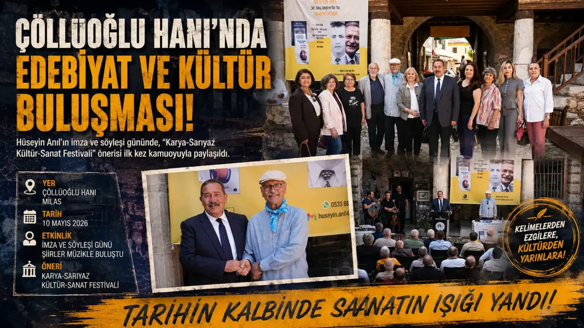 Tarihi Çöllüoğlu Hanı’nda Şiir Tınıları: Hüseyin Anıl’dan Milas’a Dev Festival Önerisi