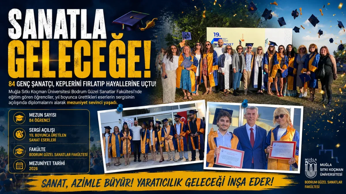 Bodrum’da Sanat Dolu Mezuniyet: Güzel Sanatlar Fakültesi’nin 84 Genci Kep Attı
