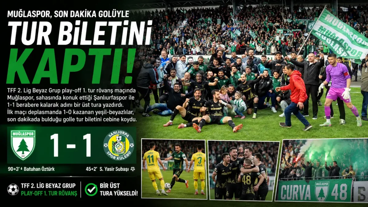 Muğlaspor Play-Off'ta Yarı Finale Yükseldi: Şanlıurfaspor Karşısında Nefes Kesen Mücadele