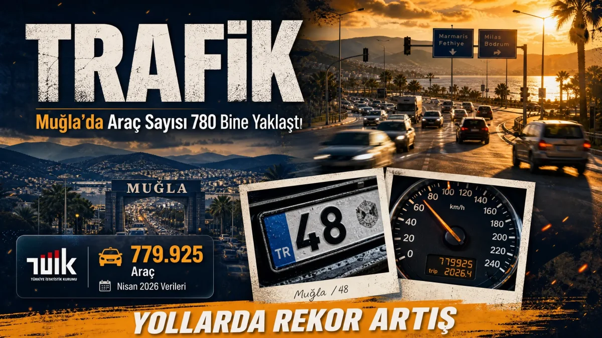 Muğla’da Trafiğe Kayıtlı Araç Sayısı Hızla Artıyor: Nisan Sonu İtibarıyla 779 Bin 925 Oldu
