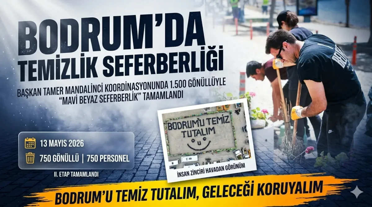 Bodrum’da Dev Temizlik Seferberliği: 1.500 Kişi Mavi Beyaz Bir Gelecek İçin El Ele Verdi