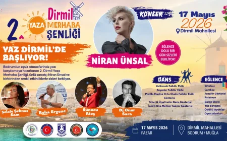 Bodrum'da Eğlence Dolu Gün: 2. Dirmil Yaza Merhaba Şenliği Niran Ünsal Konseriyle Taçlanıyor