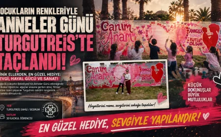 Bodrum’da Anneler Günü’ne Özel Yaratıcı Sergi: Çocuklar Sevgilerini Streç Filmlere Resmetti