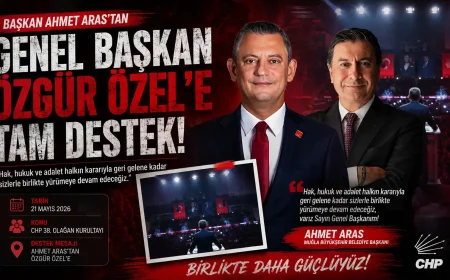 Muğla Büyükşehir Belediye Başkanı Ahmet Aras’tan CHP Genel Başkanı Özgür Özel’e Güçlü Destek