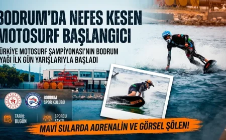 Bodrum’da Motosurf Rüzgarı Esti: Şampiyonada Heyecan Motosurf Yarışlarıyla Başladı