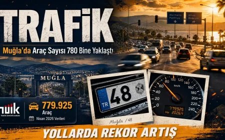 Muğla’da Trafiğe Kayıtlı Araç Sayısı Hızla Artıyor: Nisan Sonu İtibarıyla 779 Bin 925 Oldu