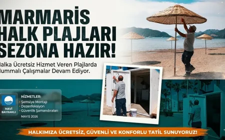 Marmaris’te Ücretsiz Halk Plajları Yeni Sezona Hazırlanıyor