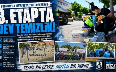 Bodrum’da Mavi Beyaz Seferberlik: Üç Mahallede 20 Ton Atık Toplandı