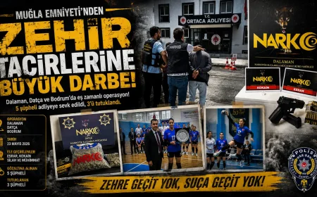 Muğla İl Emniyet Müdürlüğü’nden Bayram Öncesi Büyük Uyuşturucu Operasyonu