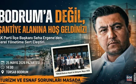 AK Parti Bodrum İlçe Başkanı Seha Ergene’den Sert Tepki: Bodrum Şantiye Alanına Döndü