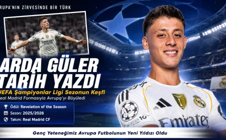 Arda Güler Şampiyonlar Ligi'nde Sezonun Keşfi Seçildi: Real Madrid'in Türk Yıldızı Avrupa'yı Salladı