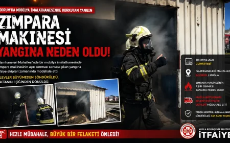 Bodrum’da Marangozhanede Korkutan Yangın: Ekipler Hızla Müdahale Etti