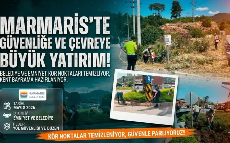Marmaris’te Bayram Öncesi Yol Güvenliği Ve Çevre Düzenlemesi Seferberliği