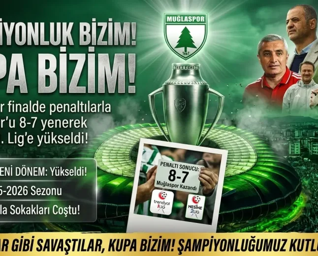 Muğlaspor Trendyol 1. Lig'de: Tarihi Finalde Penaltılarla Elazığspor'u Devirdi