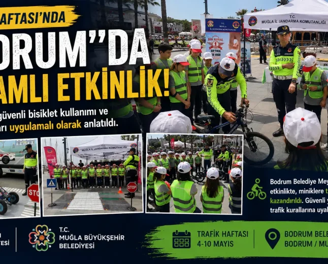 Bodrum'da Trafik Haftası Kapsamında Dev Farkındalık Etkinliği Düzenlendi