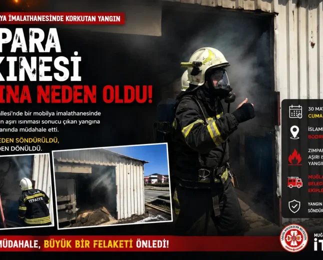 Bodrum’da Marangozhanede Korkutan Yangın: Ekipler Hızla Müdahale Etti