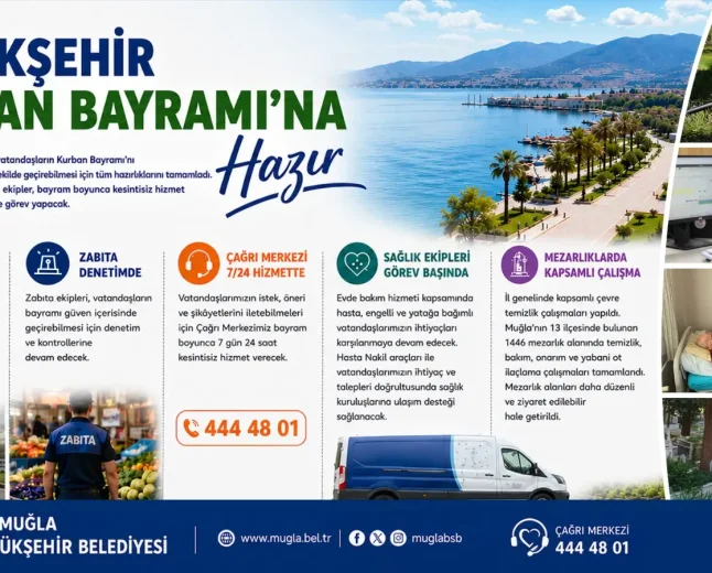 Muğla Büyükşehir Belediyesi Bayram Hazırlıklarını Tamamladı: Ekipler Teyakkuzda