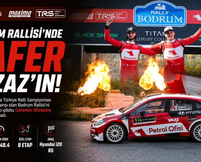 Bodrum Rallisi'nde Kerem Kazaz Fırtınası: Ege’nin Zirvesine Adını Yazdırdı