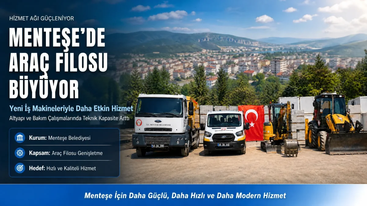 Menteşe Belediyesi Araç Filosunu Genişletti: Altyapı Çalışmalarına Teknik Güç